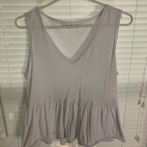 White ruffle tank